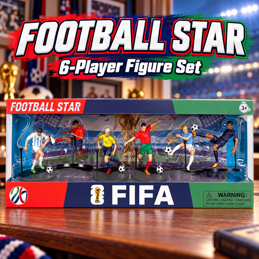 Football Star Player Figure Set 6 Players