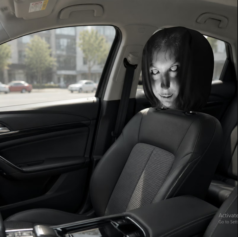 Ghost Face Headrest Covers for Cars