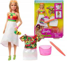 Barbie Crayola Rainbow Fruit Surprise Doll by Mattel