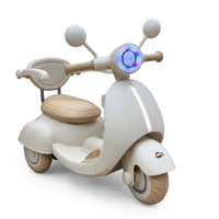 Thumbnail for Vespa Style Kids Electric Ride On Scooter – Cream