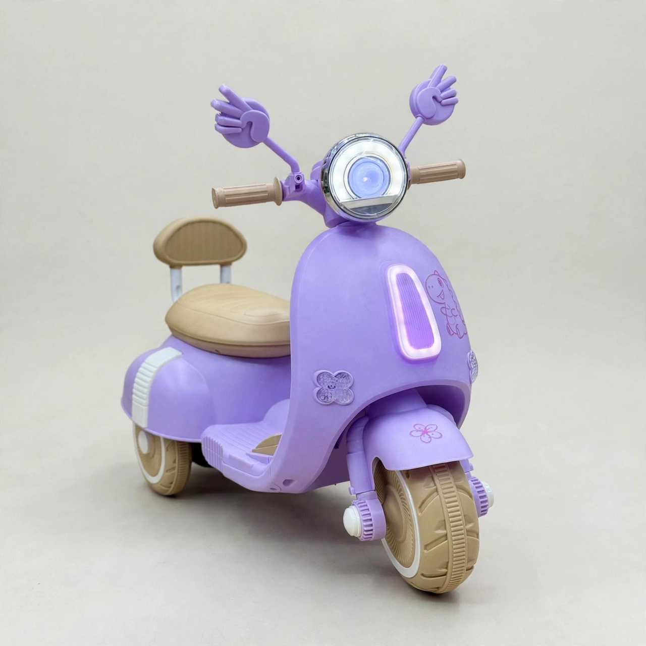 Vespa Style Kids Electric Ride On Scooter – Purple