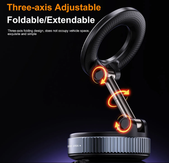 360° Adjustable Magnetic Vacuum Phone Holder