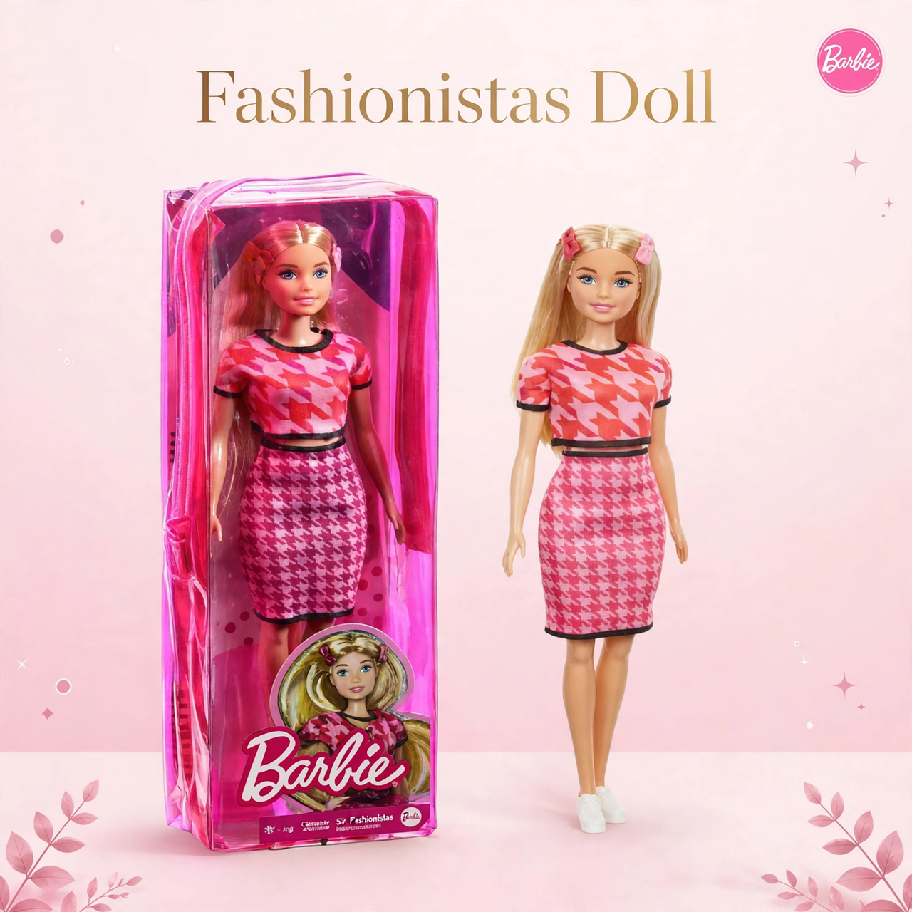 Barbie Fashionistas Doll #169 – Houndstooth Set by Mattel