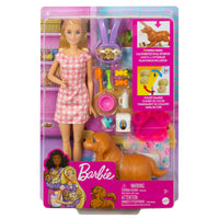 Thumbnail for Barbie Doll Newborn Pups Playset With Blonde Doll