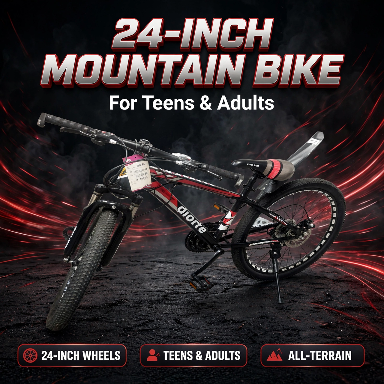 24-inch teen adult mountain bicycle - hero image