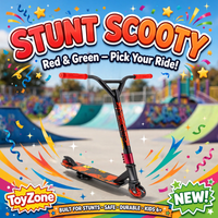 Stunt-Style Kids Scooty in Red & Green