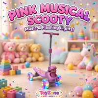 Pink Musical 3-Wheel Kids Scooty with Lights & Music
