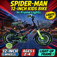 Spider-Man 12-Inch Kids Bicycle with In-Frame Lights