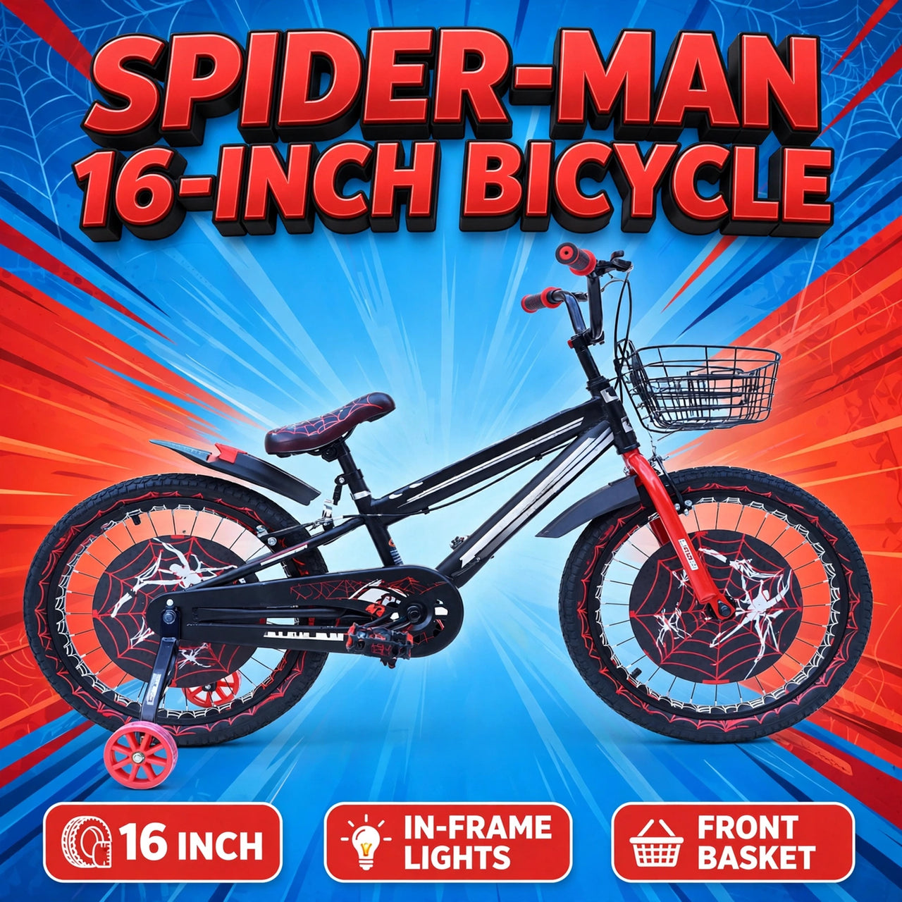 Spider-Man 16-Inch Kids Bicycle hero