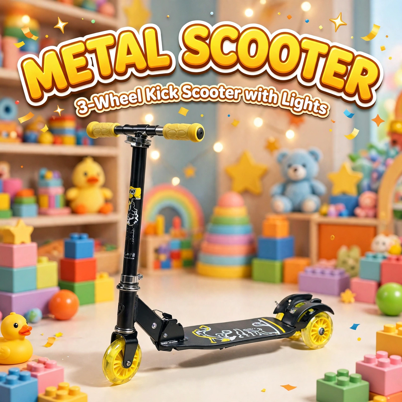 Batman metal 3-wheel kick scooter with light-up wheels