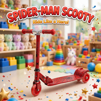 Spider-Man Red Metal 3-Wheel Light-Up Scooty