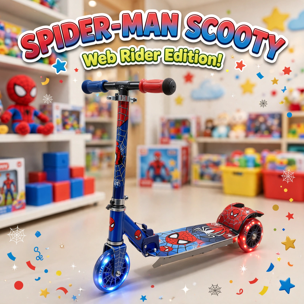 Spider-Man Web Rider 3-Wheel Light-Up Scooty