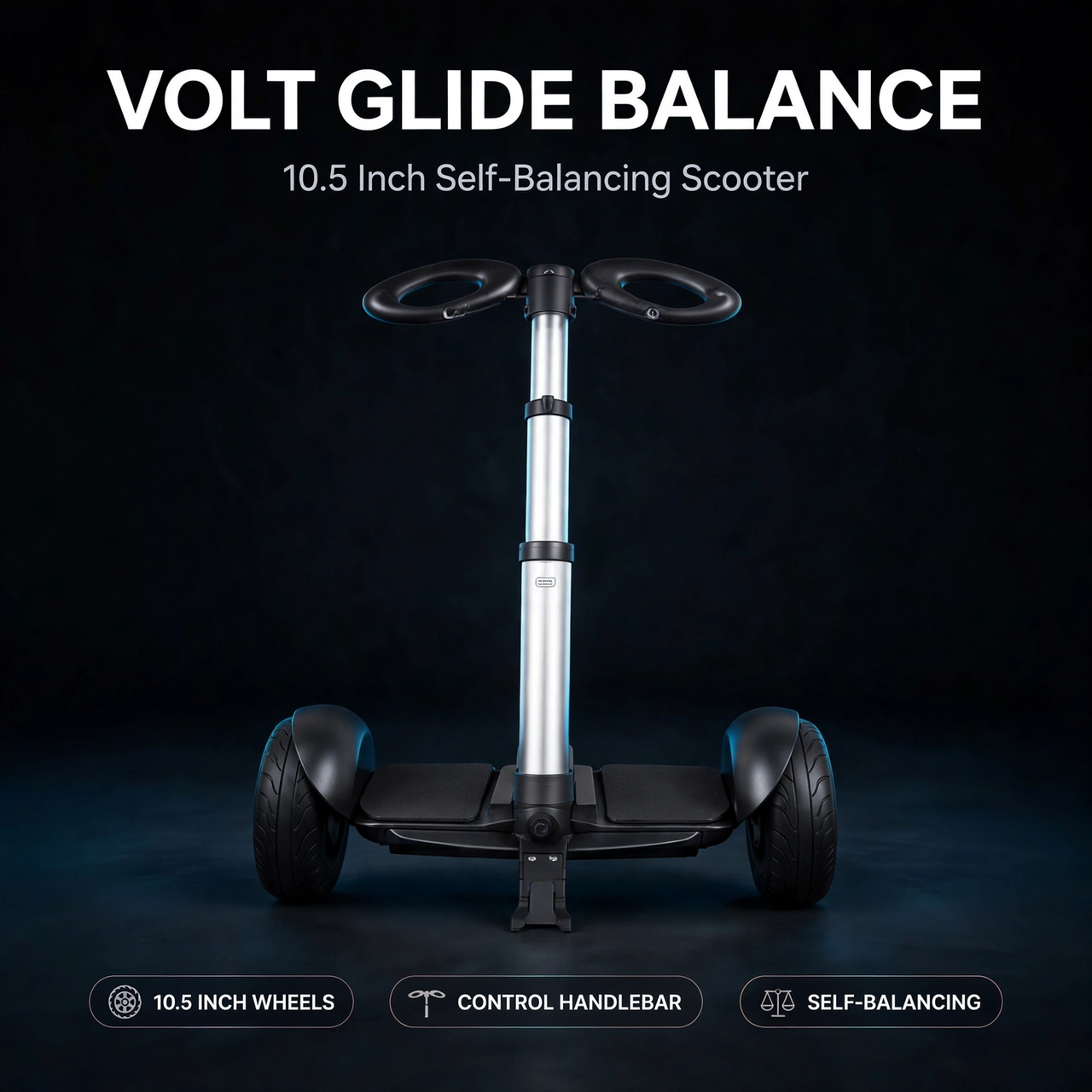 Volt Glide 10.5-inch self-balancing scooter, front view