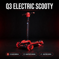 Thumbnail for Electric scooty with 3 flash wheels and Bluetooth music