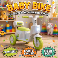 Thumbnail for Baby Bike 3-Wheel Electric Ride-On with Lights & Music