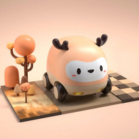 Cartoon Cute Pet Pull Back Car Children