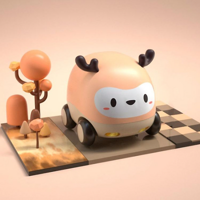 Cartoon Cute Pet Pull Back Car Children