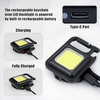 Thumbnail for COB Rechargeable Keychain Mini Flashlight