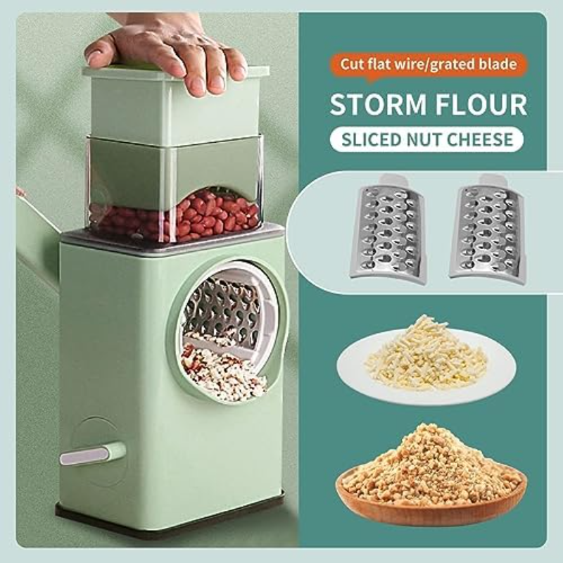 Rotary Cheese Grater 4 in 1 Multifunctional Vegetable Slicer