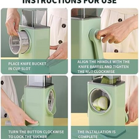Thumbnail for Rotary Cheese Grater 4 in 1 Multifunctional Vegetable Slicer