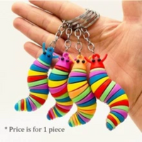 Thumbnail for Unisex Colorful Caterpillar Keychain