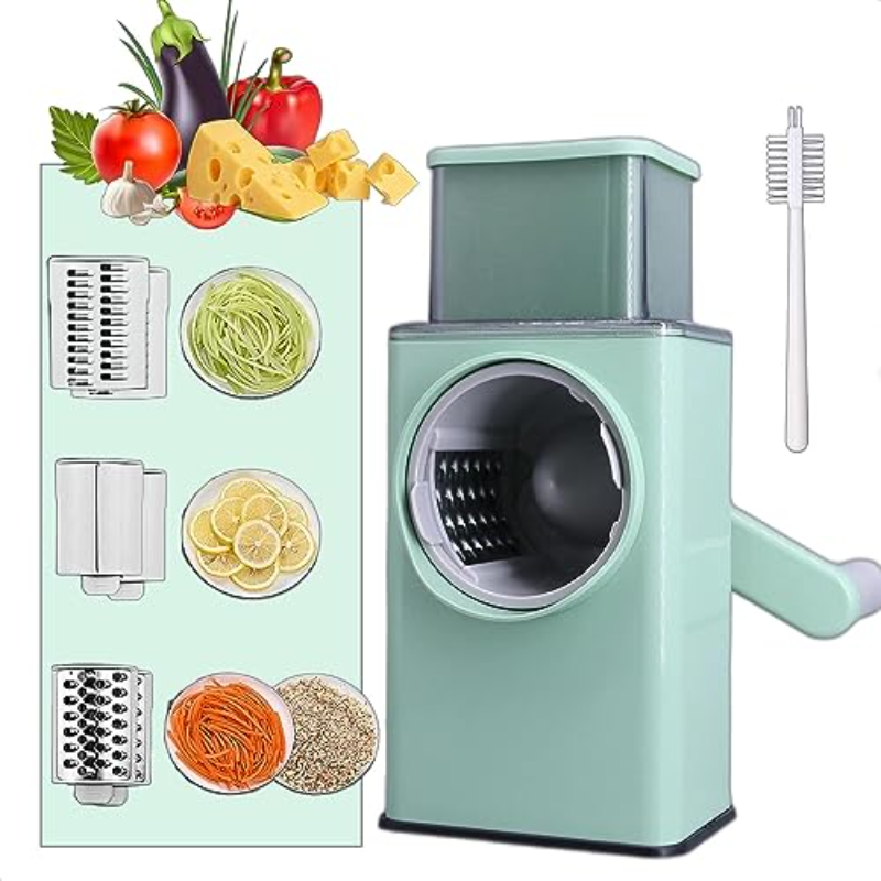 Rotary Cheese Grater 4 in 1 Multifunctional Vegetable Slicer