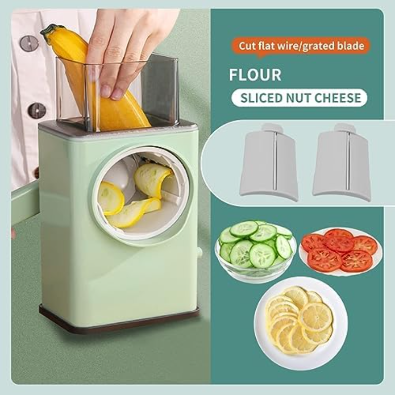 Rotary Cheese Grater 4 in 1 Multifunctional Vegetable Slicer