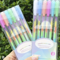 Thumbnail for 6pcs/pack Rainbow Gradient Fluorescent Pen