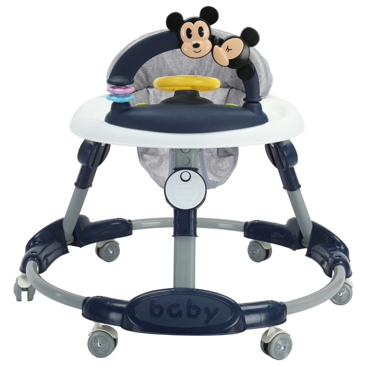 Kids Walker with Fiber Trey, Mickey Round Baby Walker Foldable