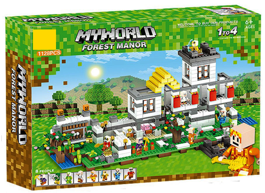 1128-Piece My World Forest Manor Blocks set