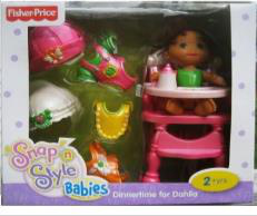 Fisher-Price Snap 'n Style Babies Dinnertime Playset