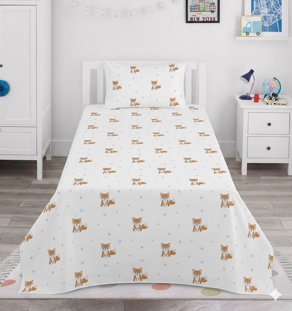 Fox kids Bed Sheet