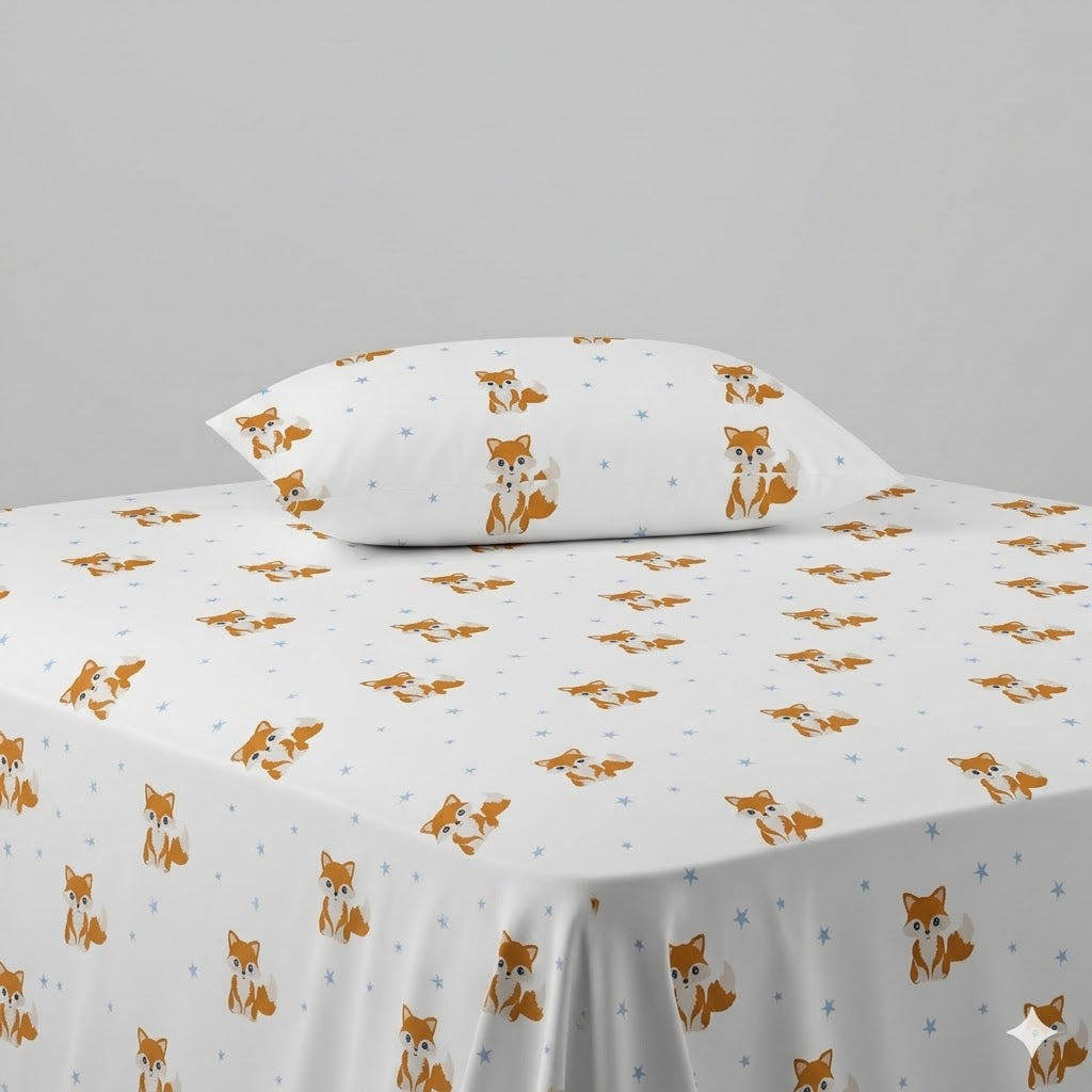 Fox kids Bed Sheet
