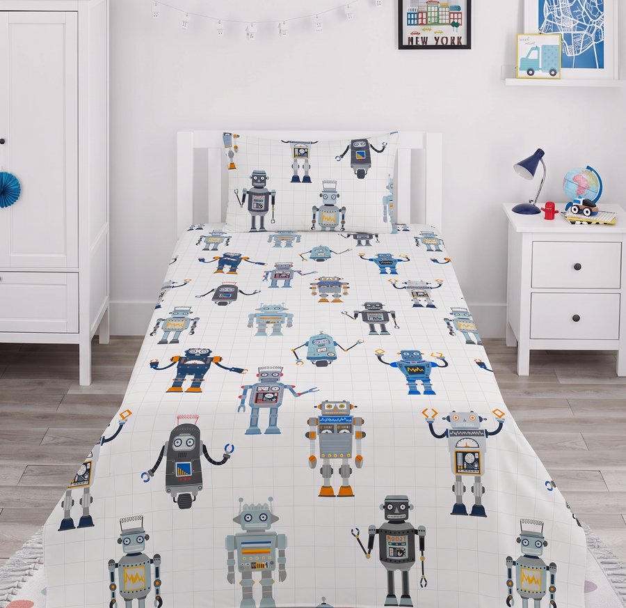 Robot Kids Bedsheet