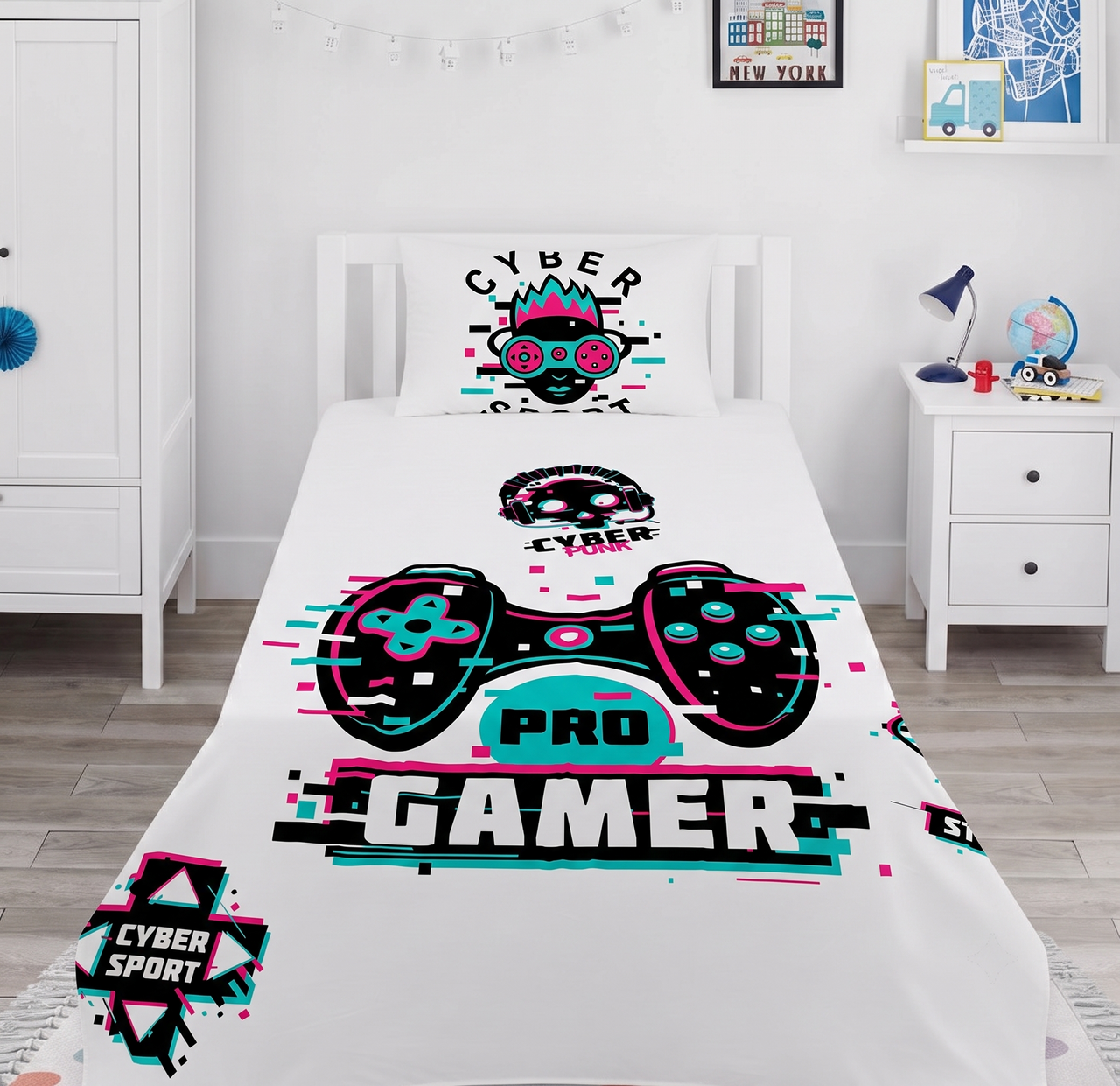 Pro Gamer Kids Cotton Bed Sheets