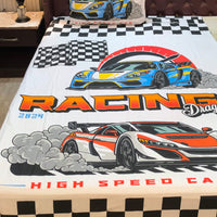 Racing Kids Cotton Bed Sheets