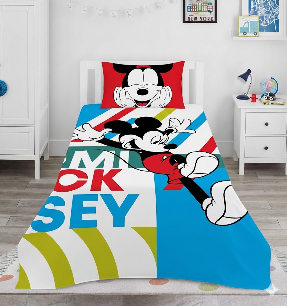 Mickey Mouse Kids Cotton Bed Sheets