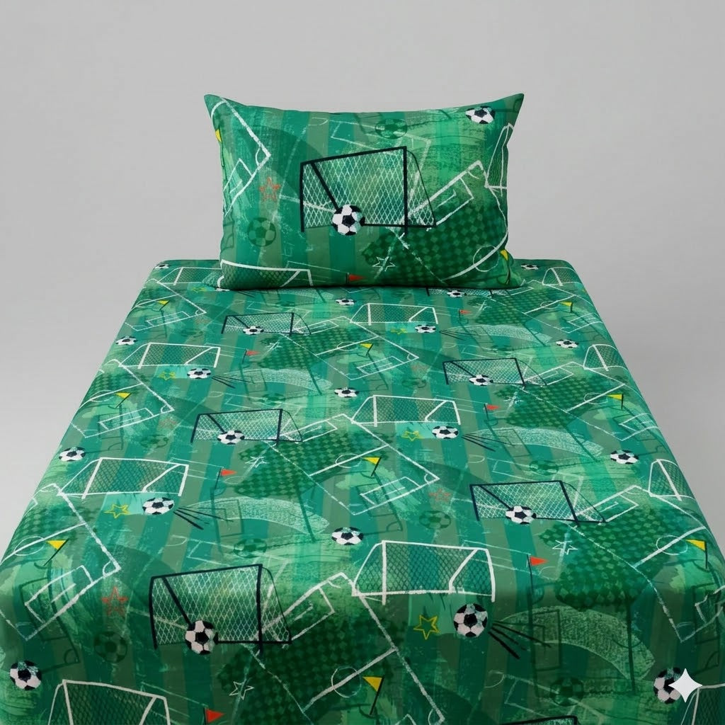 Football Kids Cotton Bed Sheets