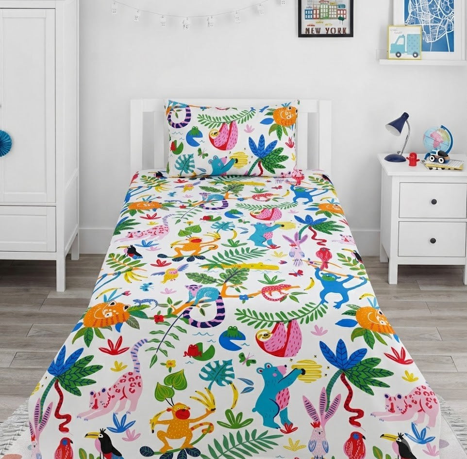 Animal Kids Cotton Bed Sheets
