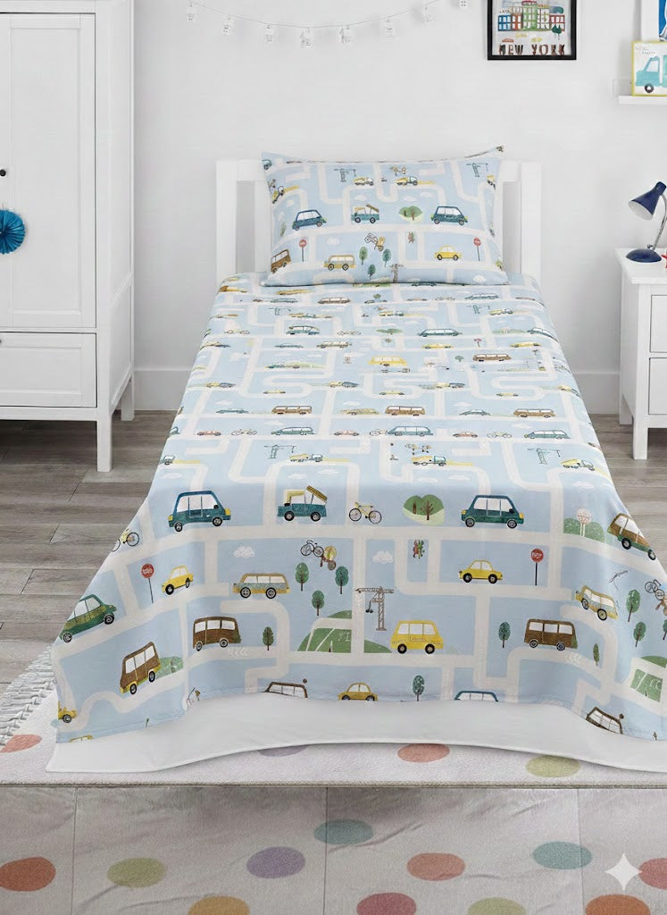 Vehicle Kids Bedsheet