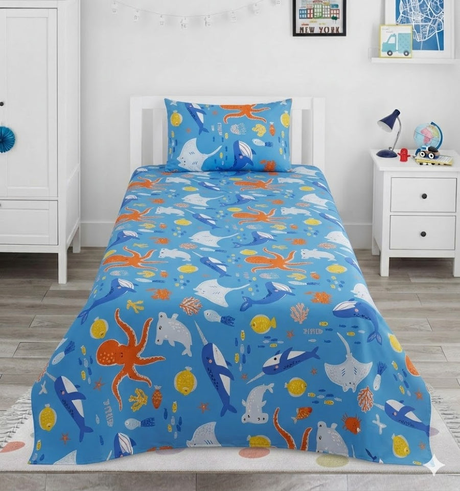 Sea Animals Kids Bedsheet
