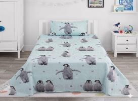Penguin Kids Cotton Bedsheet - KNK1268
