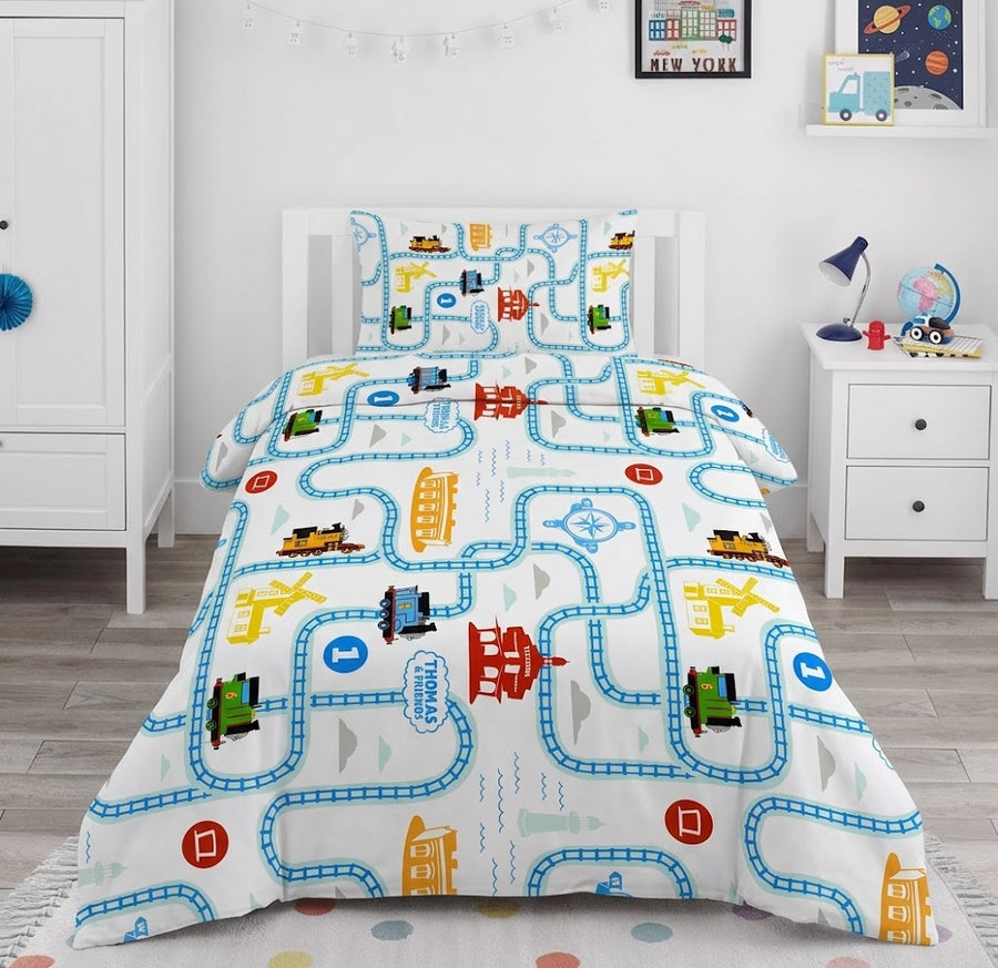 Race Track Kids Cotton Bedsheet