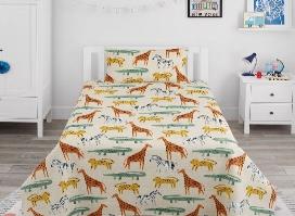 Animals Kids Cotton Bedsheet - KNK1287