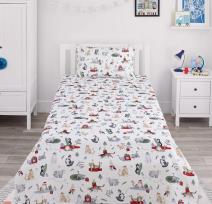 Animals Kids Percale Bedsheet - KNK1306