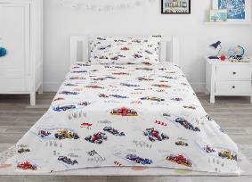 Formula Car Kids Percale Bedsheet