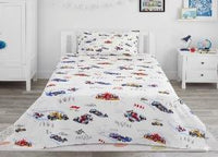 Thumbnail for Formula Car Kids Percale Bedsheet