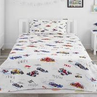 Formula Car Kids Percale Bedsheet