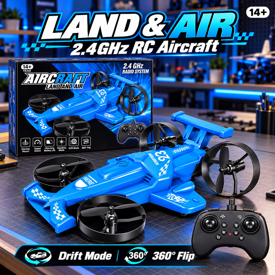 Remote Control Land & Air 2.4GHz RC Aircraft with Drift Mode