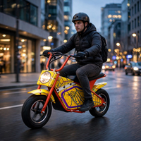 Thumbnail for Adult riding the Volt City electric mini bike in the city at dusk